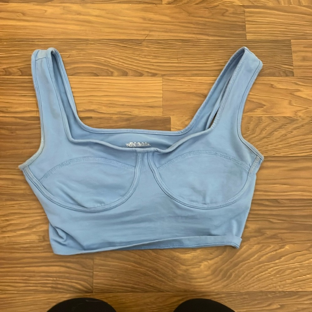 Blue wild fable crop top
